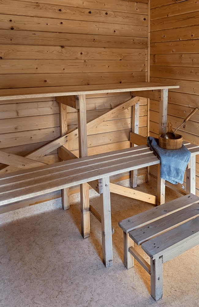 Sauna für gemütliche, warme Stunden